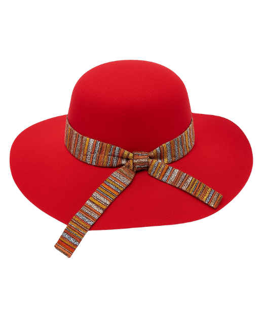 Chapeau "Soleil Wax Rouge"